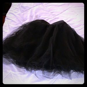 Black tulle skirt